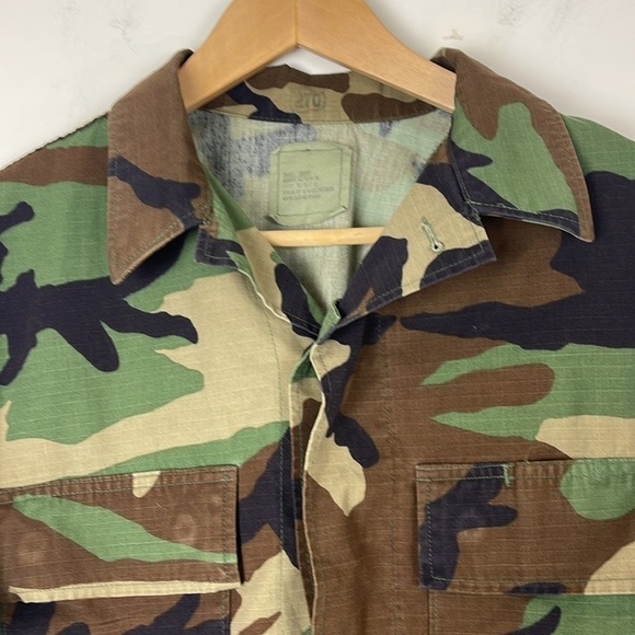 Military woodland camouflage pattern combat American Apparel rip stop size small - Picture 2 of 7